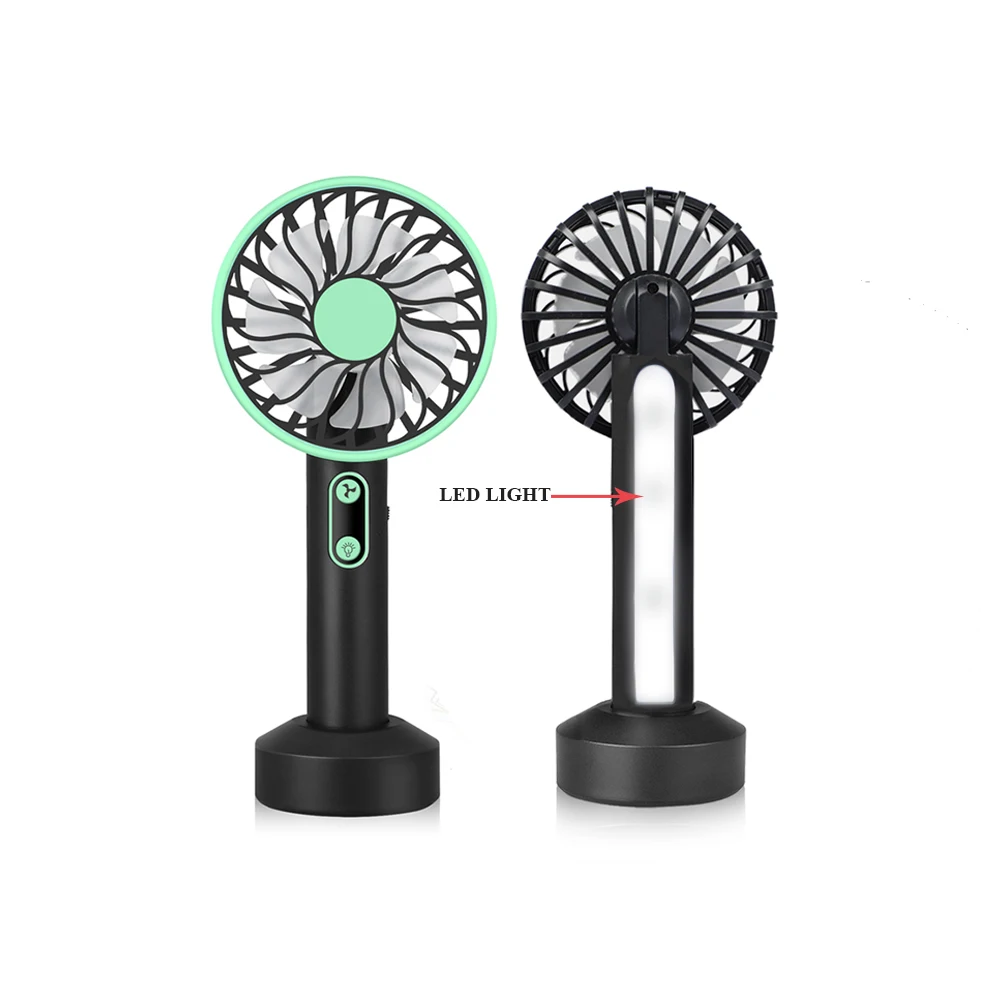Venta al por mayor ventiladores recargables con lampara China USB Mini portátil ventilador, ventilador recargable