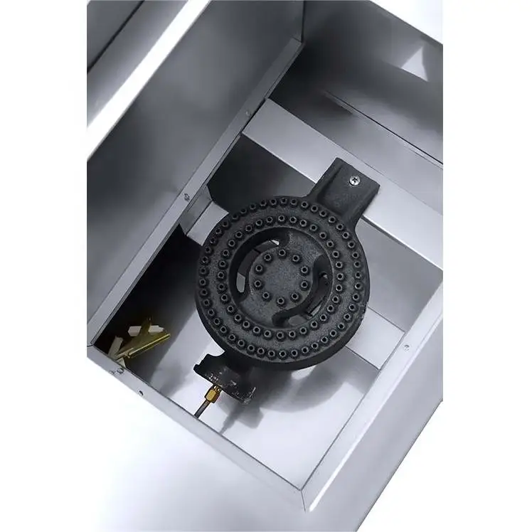 Table Top Stainless Steel Gas Griddle With Deep Fryers Gas Deep Fryer With Griddle Commercial