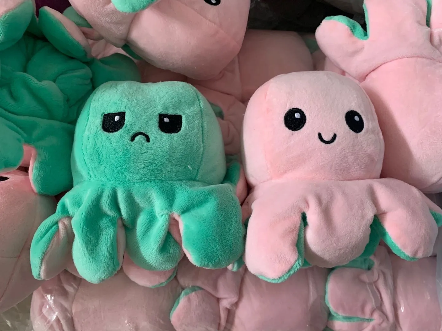 double sided octopus soft toy