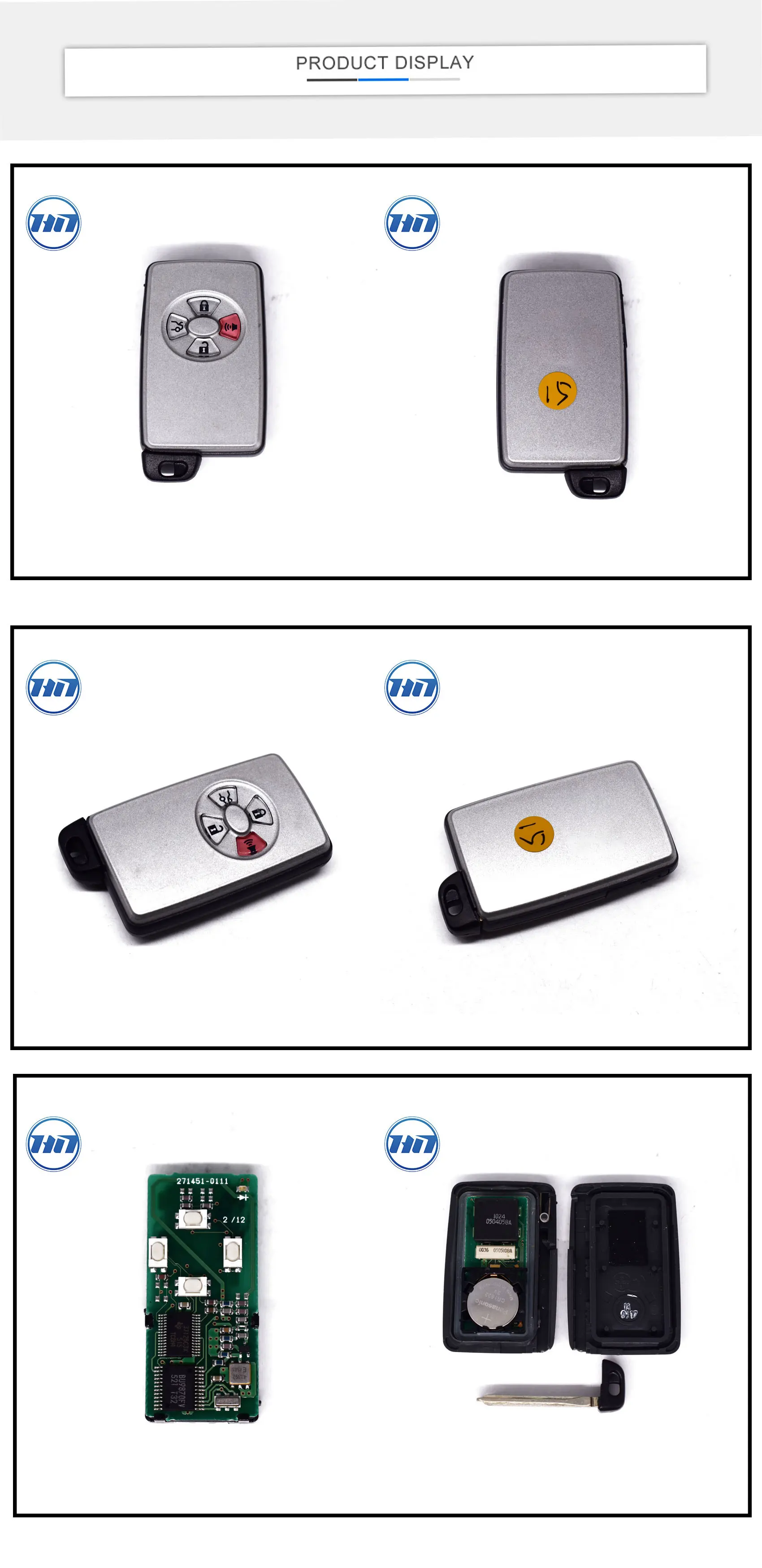 For Corolla/rav4/yaris Genuine 4 Buttons Auto Car Key Ask 433mhz 4d71