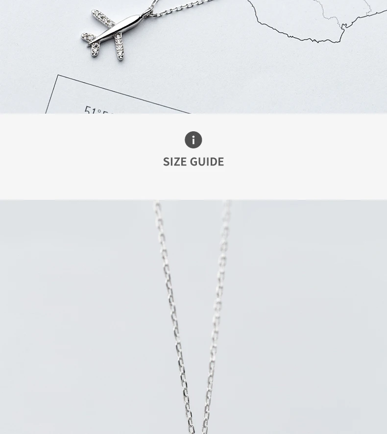 Wholesale Fashion New Design Lovely Airplane Necklace Jewelry 925 Silver  Necklace From m.