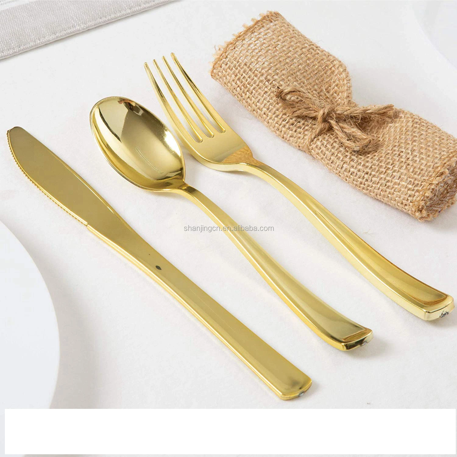 Gold Plastic Silverware Disposable Flatware Setheavyweight Plastic Cutlery Includes 100 Forks