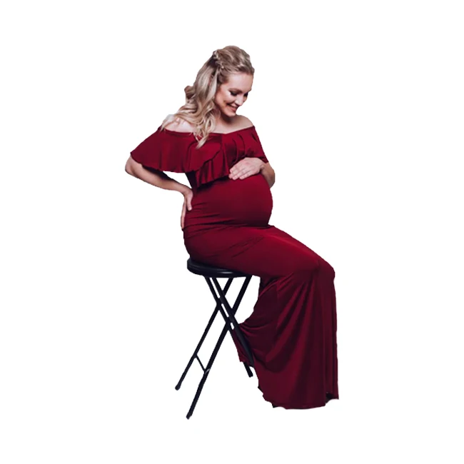 
Maternity Dresses For Photography Off Shoulder Elegant Pregnant Women Clothing Dresses For Outdoor Activity 