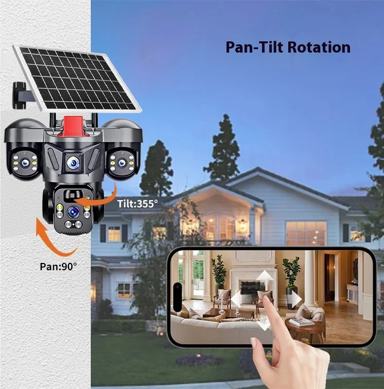 V380Pro App Solar High Capacity Long Standby Battery HD Full Color Smart IP Camera Outdoor 360 Human Body Sense PTZ Monitor OEM