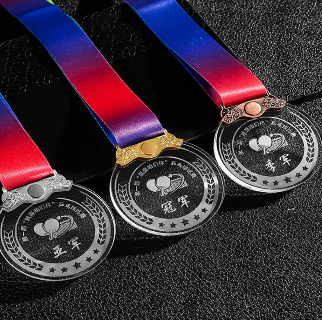 Wholesale award crystals medals with your logo on details