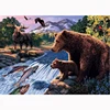 Wholesale 5d Diy Diamond Painting Bear Fish In The Forest Deer And Stream Diamond Embroidery Wall Art For Living Room