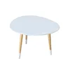 Modern Custom Size Discount Oval Shape White Coffee Small Home Decoration Table