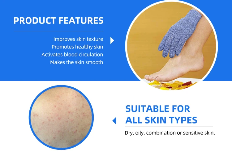 Customized Moroccan Hammam Bath Scrub Rayon Viscose Glove Mitt Peeling