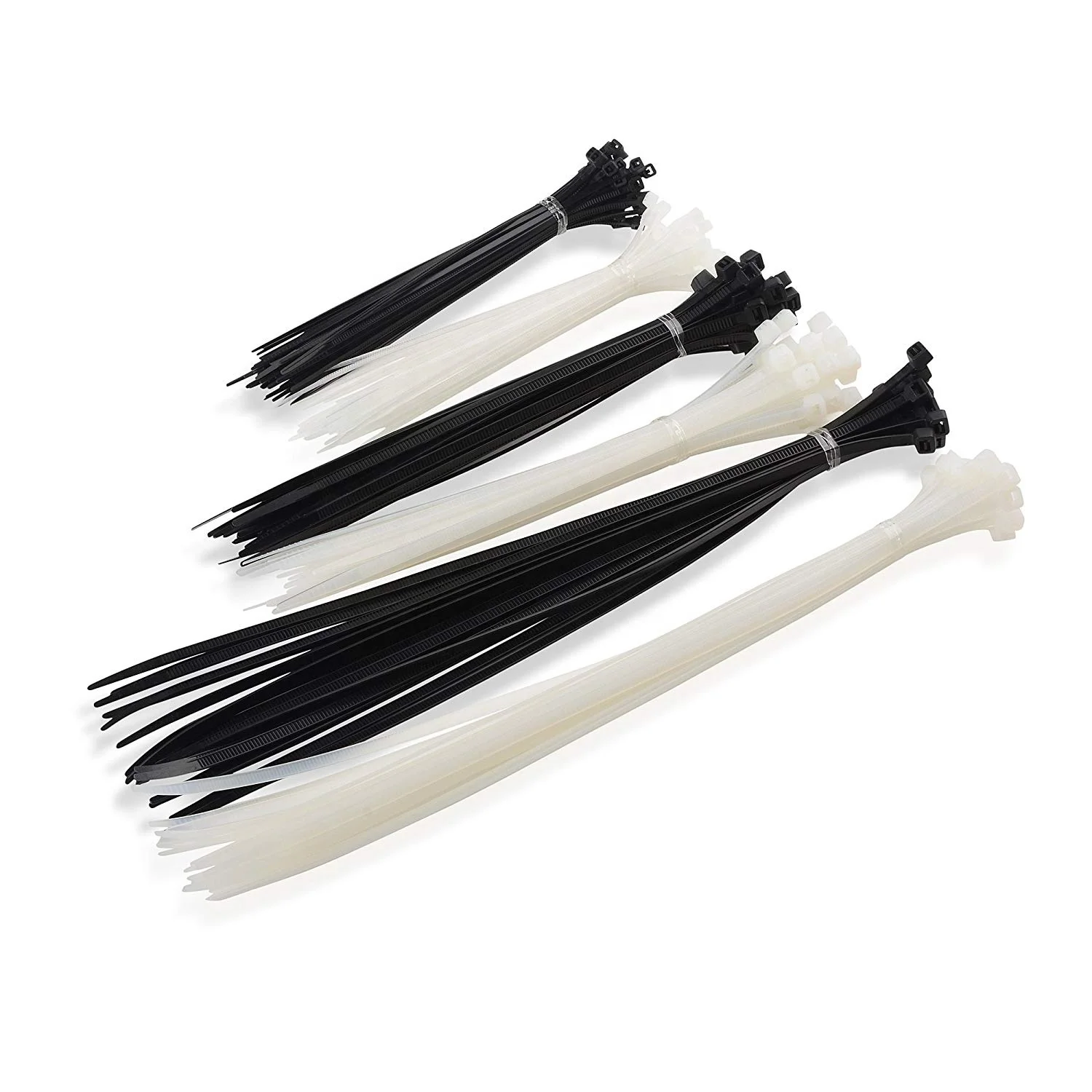 20 Pcs 153mm x 7mm Black Plastic Nylon Cable Ties Zip Fasten Wire Wrap Strap 