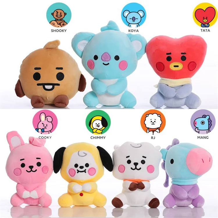 Bt21s Korean 20cm Plush Toys High Quality Stuffed Pp Cotton Kpop ...