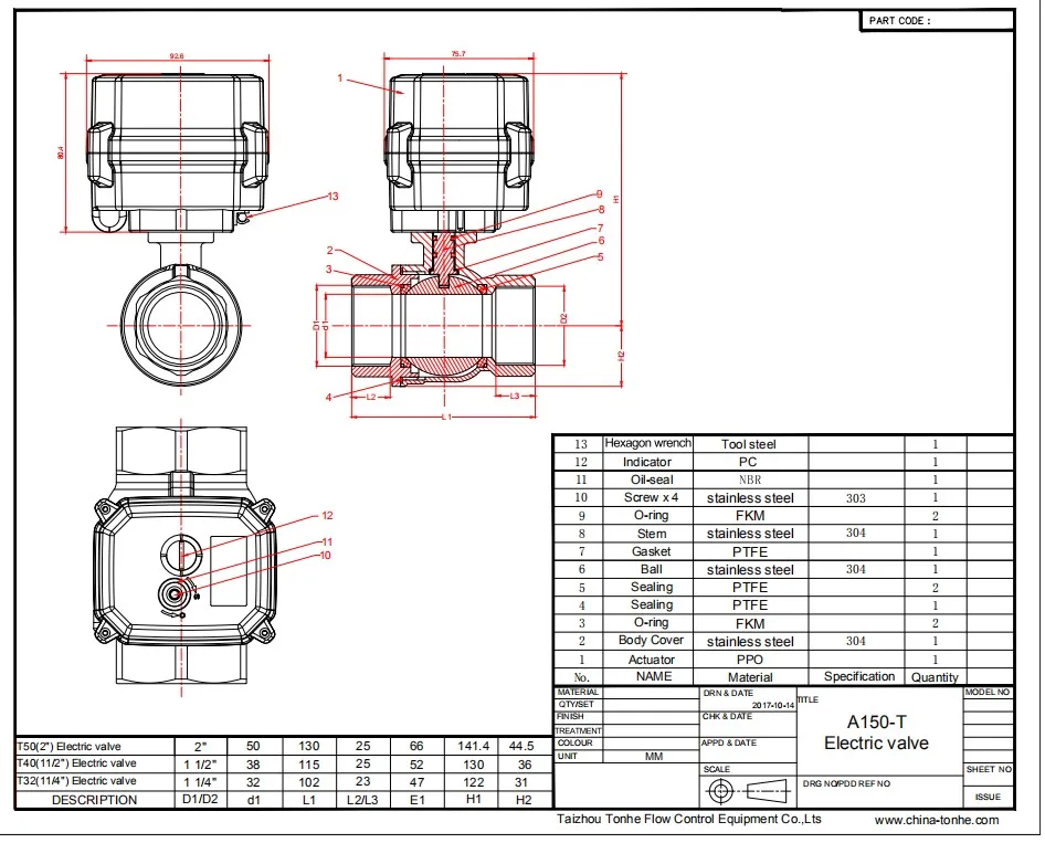 A150 assemble drawing