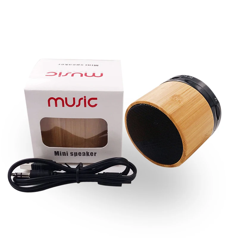 Hot Sale Wireless Portable mini Bamboo Wooden Bluetooth Speaker