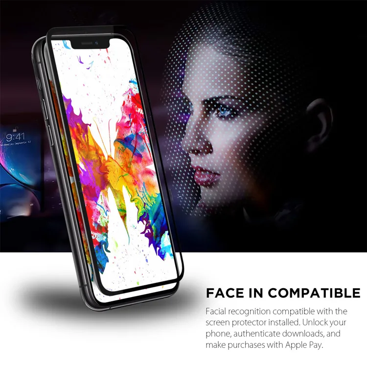 50pcs 3d Glue Series Full Coverage Tempered Glass Screen Protector For