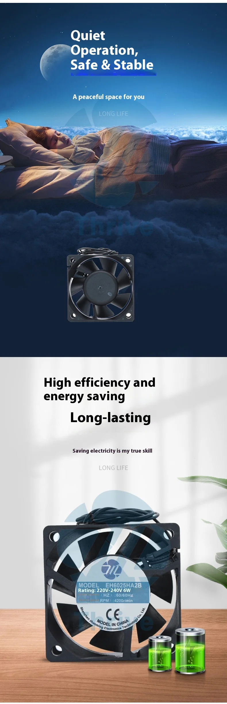 Ec6025 Industrial Fan, 6cm, 110-220V - detail 4