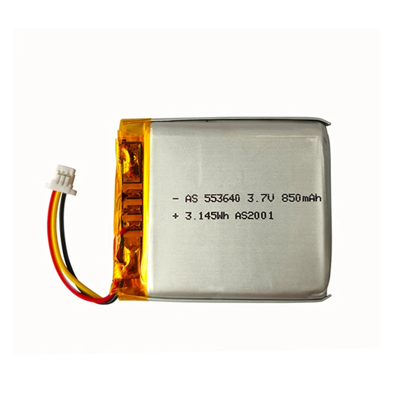 UL2054 CB KC approval 553640 Lithium ion battery Lipo bateria 3.7V 850mAh li-ion battery for Cabinet Light