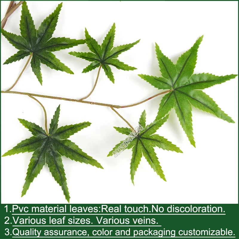 Factory Wholesale Plastic Plant Maple Tree Branches Artificial Maple