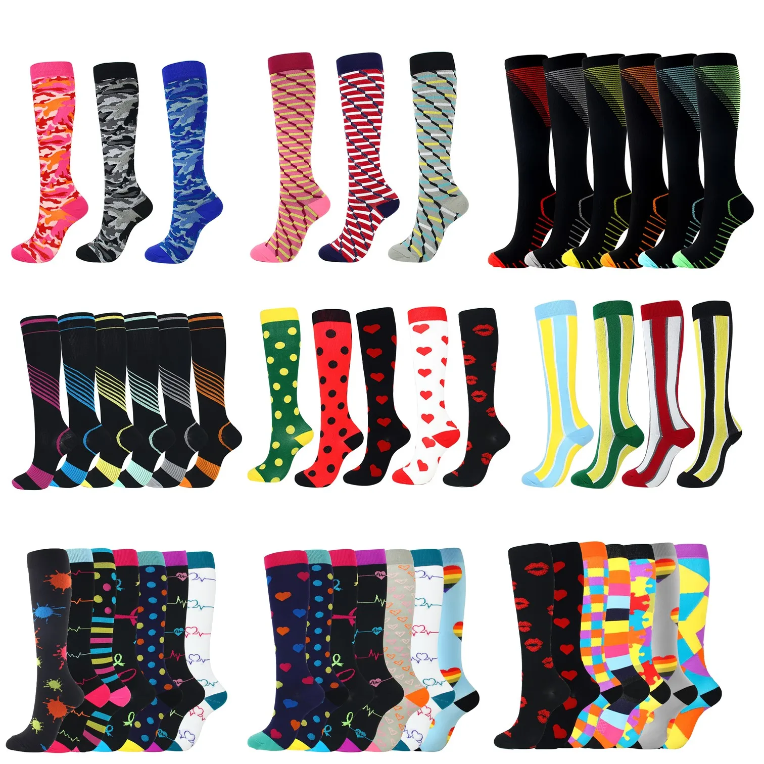 Dz 04 Compression Running Socks Knee High Compression Socks For Men And