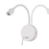 Modern hotel bedroom room bedside mounted LED indoor reading wall lights with USB socket and switch