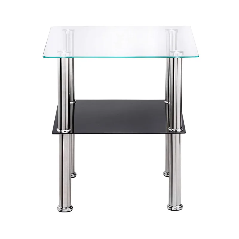 Cheap Design Office Desk Side Tables Living Room Furniture Glass Side