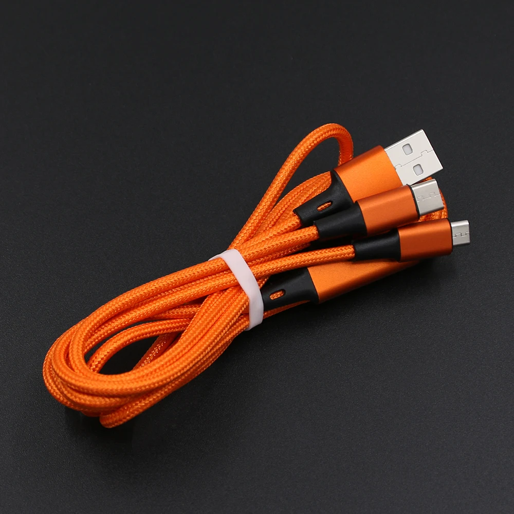 All in one usb cable Fast charging 2.4A usb charging cable for Type C, Micro IOS phone - ANKUX.COM