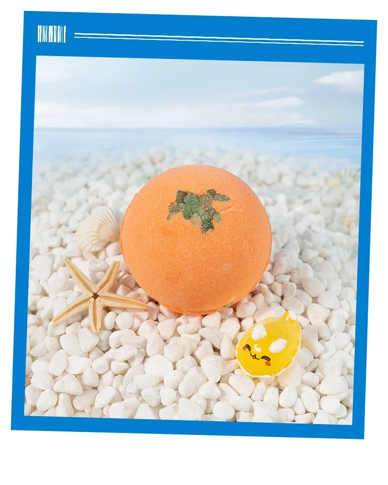 Handmade 60g*12 Children's Bath Fizzies Cross-Border Ocean-Themed Bath Salt Ball Set with Gift Box