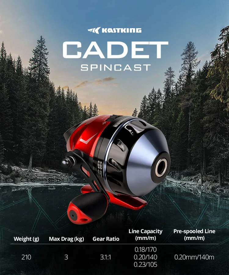 Kastking Cadet Spincast Fishing Reel 3.1:1 Gear Ratio Trouble-free 