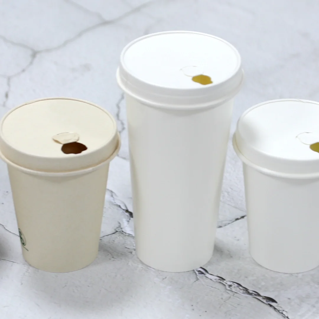 100% biodegradable bagasse pulp paper coffee cup lid 80mm 90mm