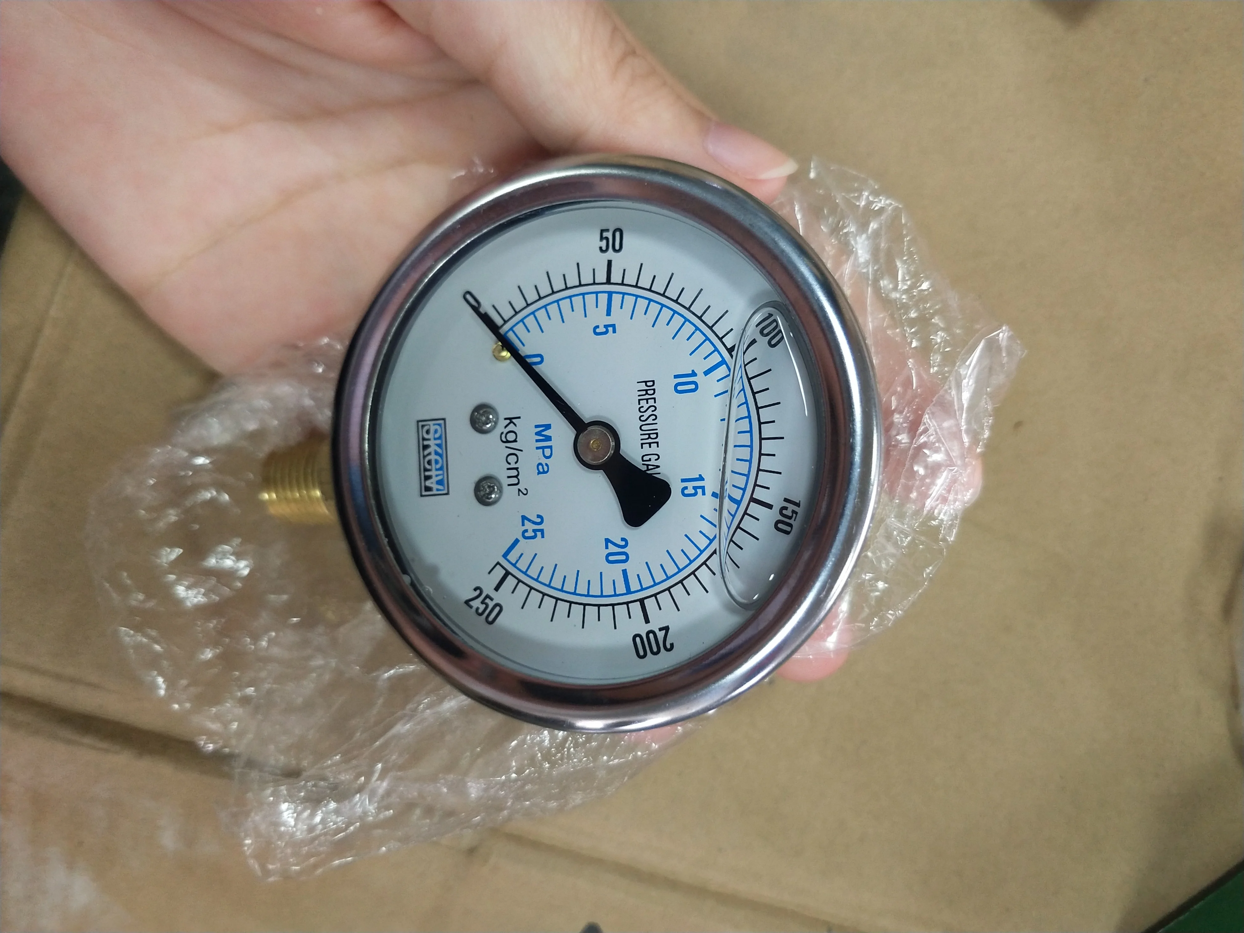Akozon Hydraulic Pressure Gauge Manometer Outil Mesure de Mètre Pression deau hydraulique 0-400BAR 0-5800PSI G1/4 Cadran de Mesure de Pression Hydraulique de 63mm 