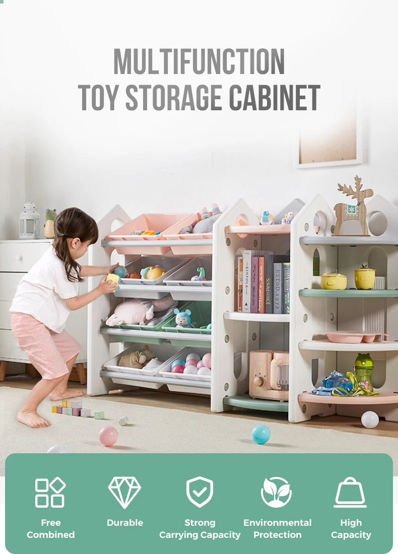 Kids Daycare Furniture Sets Children Toy Storage Shelf Baby Nursery