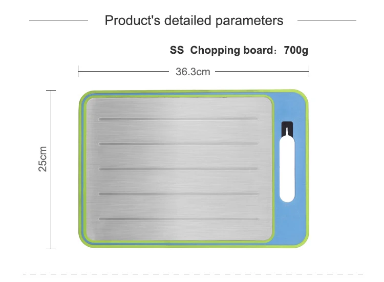 Multipurpose 2 In 1 Aluminum Metal Quick Frozen Meat Defrosing Cutting