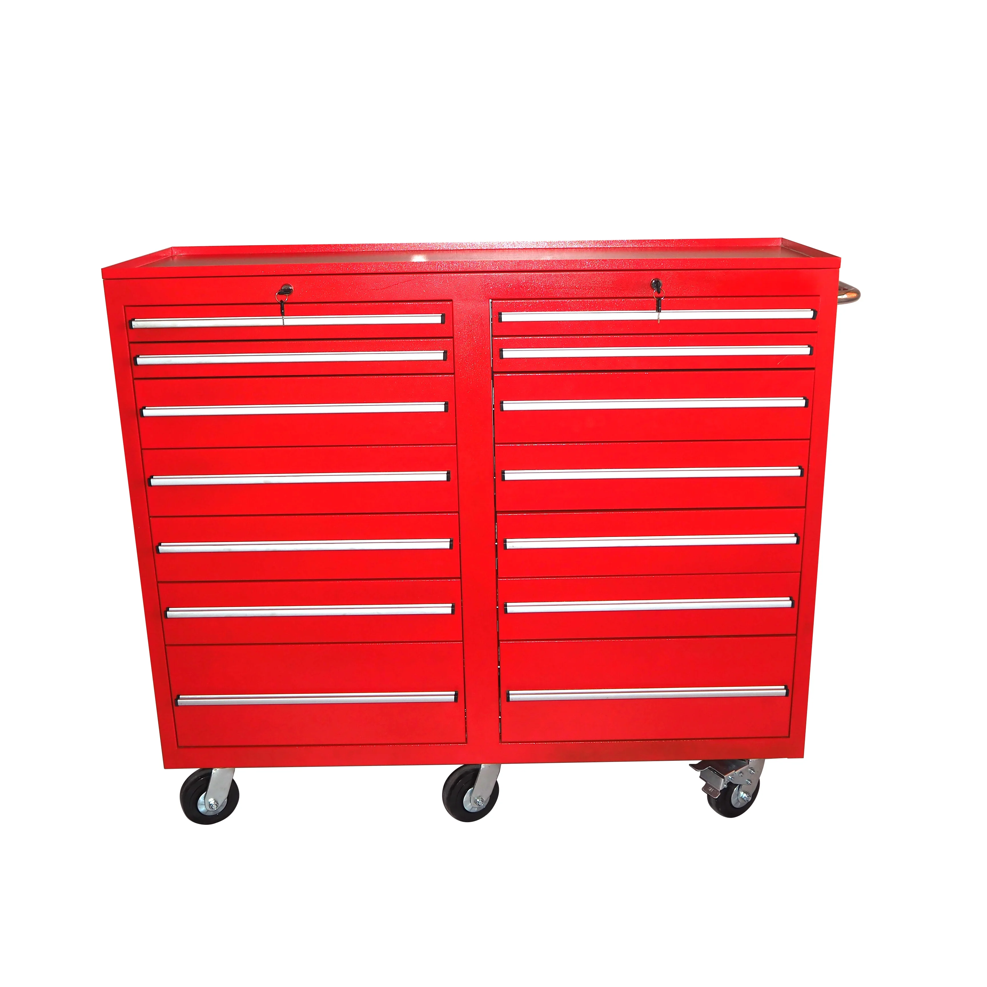 Professional Workshop Garage Storage 14 Drawers Mobile Metal Tools Box, Trolley Cabinet supplier