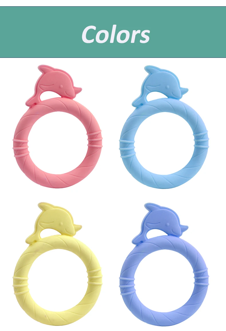 Silicone Learning Food Silicon Baby Natural Bunny Rabbit Ring Macrame Lovey Cloud Chewing Rainbow Organic Teether