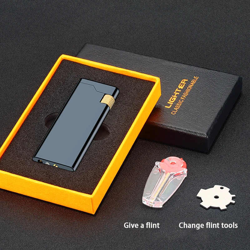 db 1299 flint lighter creative personality trend metal explosion style grinding wheel inflatable butane lighter-3