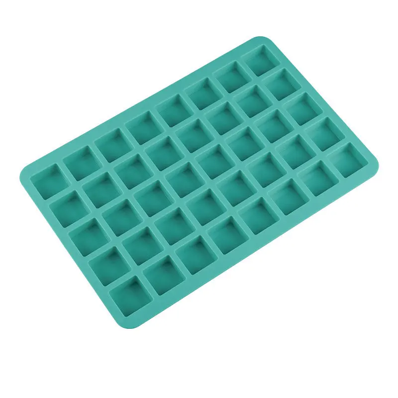 40cavities Square Caramel Candy Baking Silicone Molds With Liquid