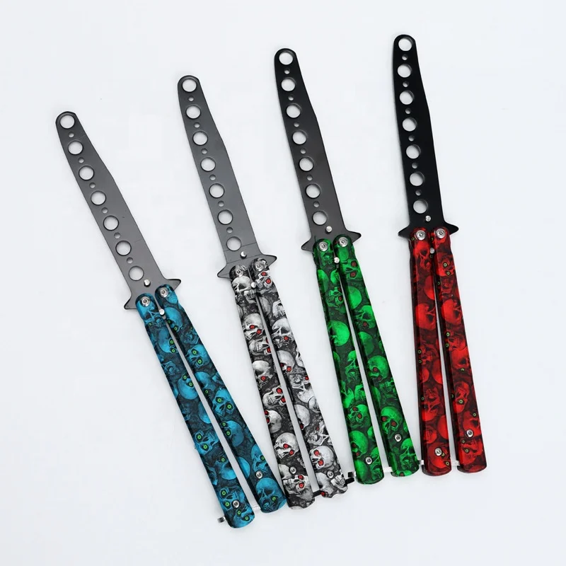 Butterfly Knife Trainer Training Practice Steel Balisong Unsharpened ...