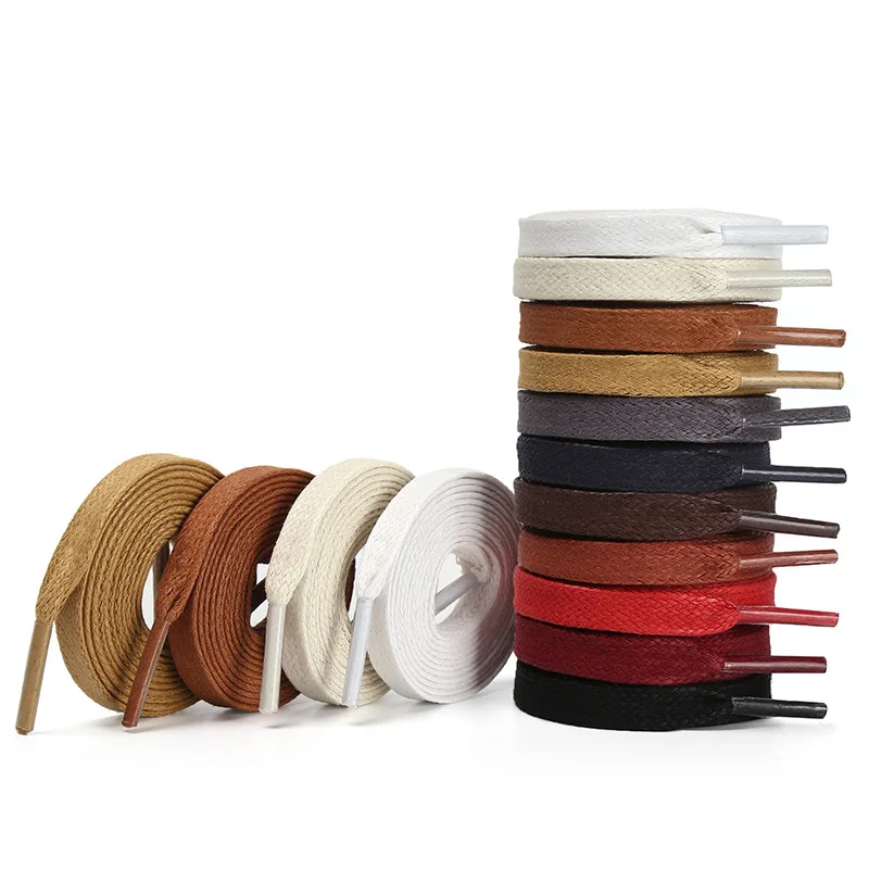 flat waxed shoe laces
