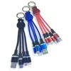 Custom Gift Logo 3 in 1 Charge Cable USB Data Transfer Cable Creative Keychain For All Mobile Phone