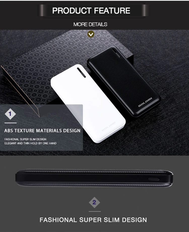 electronics Ultra slim custom logo power banks 20000mah powerbank promotion charger 10000mah power banks - ANKUX.COM