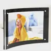 Desktop Clear Plexi Frames Acrylic Curved Picture Frame Polished 4x6 Acrylic Photo Frame