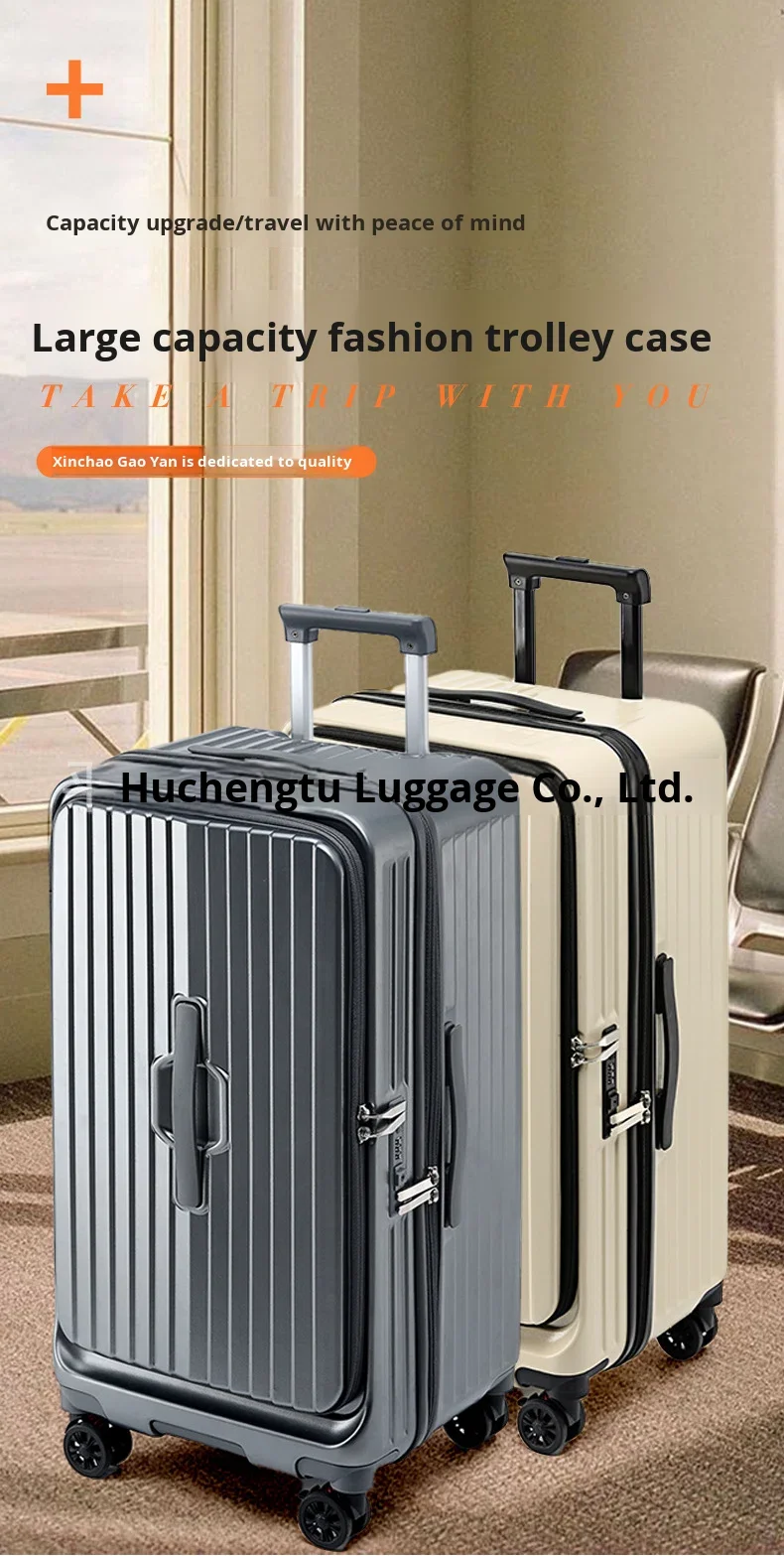 product 2026 20inch new large capacity suitcase front side open lid rolling luggage  tsa lock boarding case travel case luggage-6