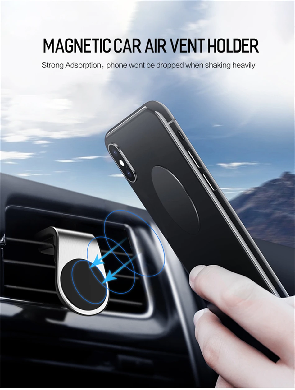 2020 Metal Magnetic Car Phone Holder Mini Air Vent Clip Mount Magnet Mobile Stand For iPhone XS Max Xiaomi Smartphones in Car.jpg