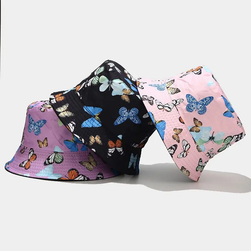 

Designer Butterfly Bucket Hat,3 Pieces, As pics