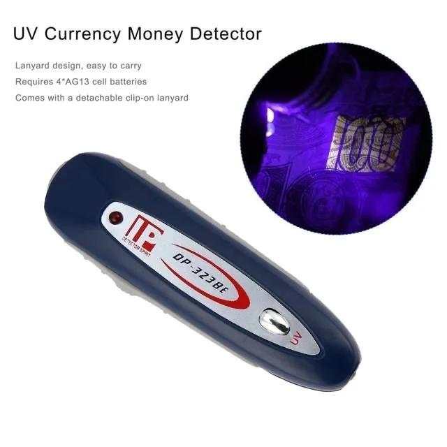 DP-323BE 2 in 1 UV Currency Money Note Detector Counterfeit Checker with Lanyard 