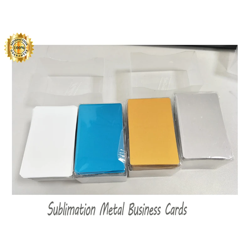 Double Sided Blank Metal Business Cards 86*54mm Sublimation Aluminum