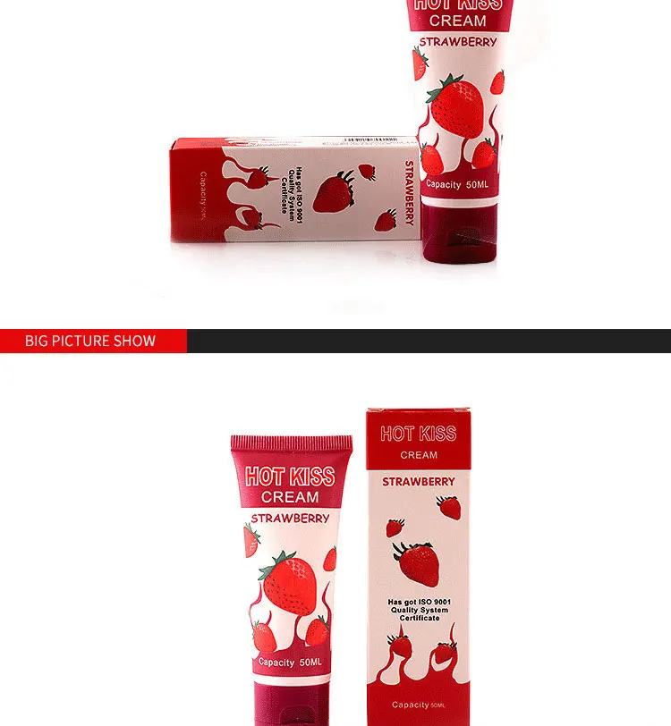 Hot Kiss Lubricant Cream Strawberry Cream Sex Lube Body Massage Oil Lubricant For Anal Sex 