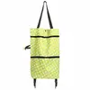2019 new designer waterproof folding two wheels lightness shopping trolley bag