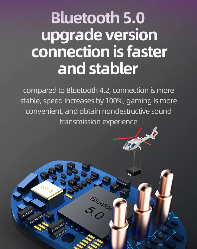 HBQ Q82 V5.0 Mini TWS Wireless Bluetooth Earphone 20H Play Time Wireless Headphones Bluetooth Headset With Mic for Phone - ANKUX.COM