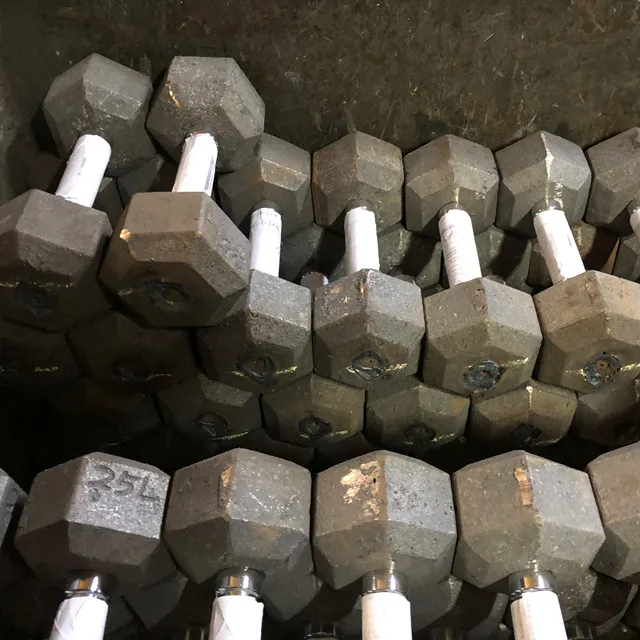 welded dummbell rubber