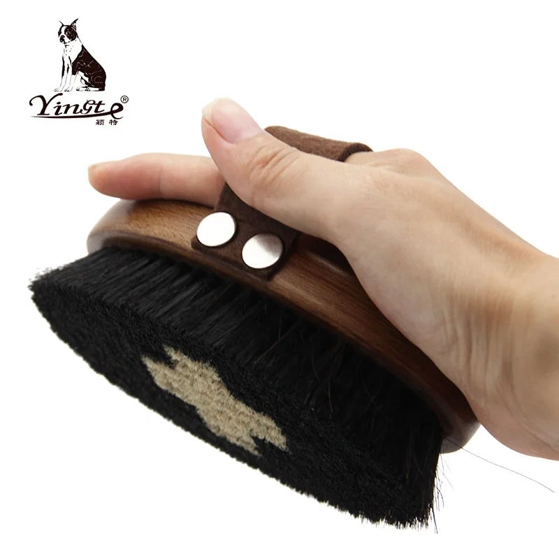 
Factory Wholesale LOW MOQ Upscale Classical Style Wood Horse Body Bath Brush 