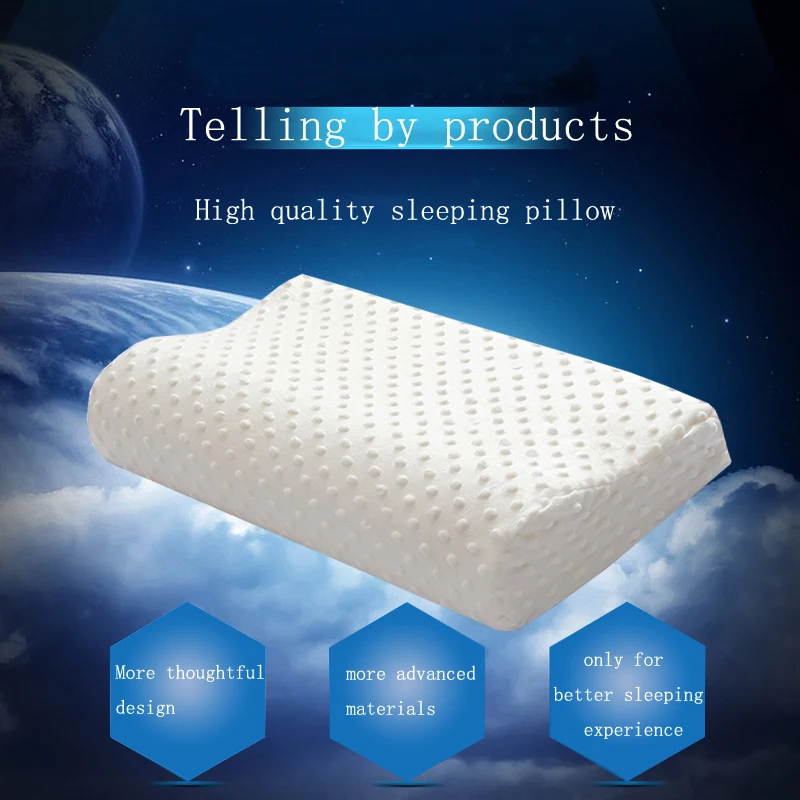 In Stock Wholesale 50*30*10cm Bubble Cervical Neck Contour  pillow With memory foam filling and polyester fabric cover YSDK0074